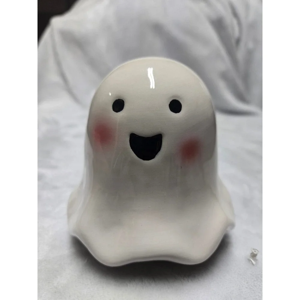 10 Strawberry Street Nesting Ghost Measuring Cups Ceramic Halloween Set 4pc NEW